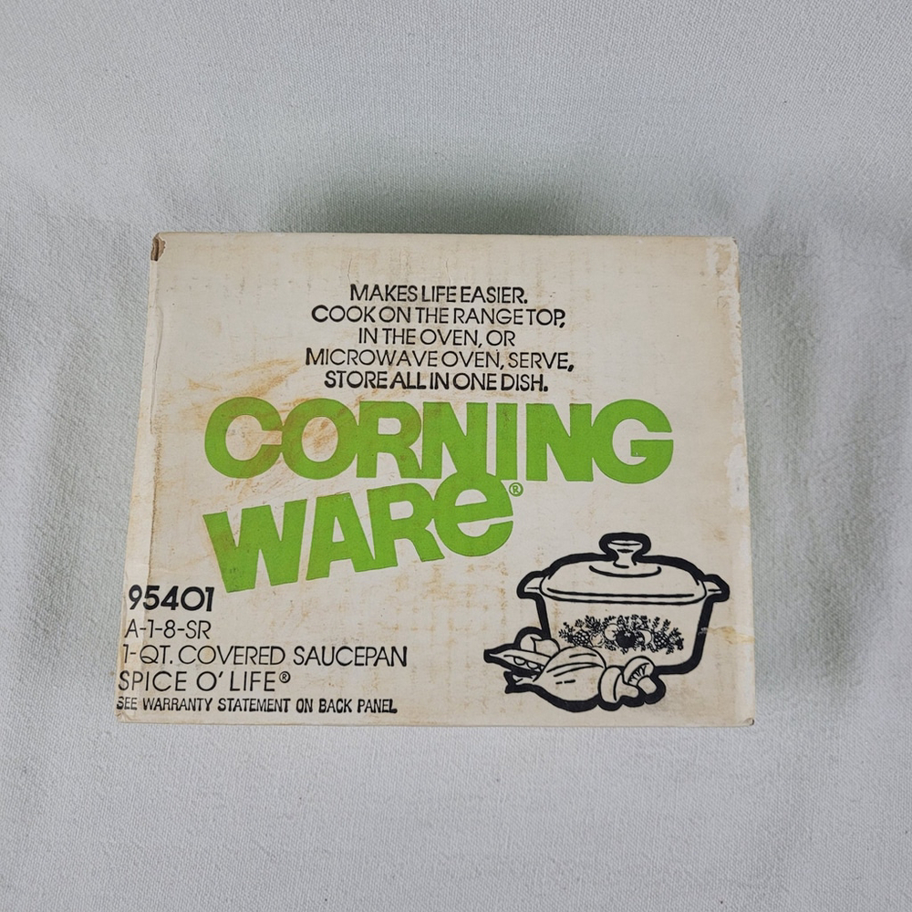 Corning‎ Ware Spice O' Life 95401 A-1-8-SR 1 Qt Covered Saucepan Casserole